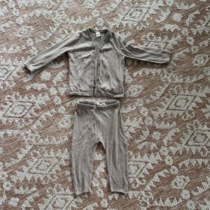 H&M Beige Knit Baby COTTON Sweater set